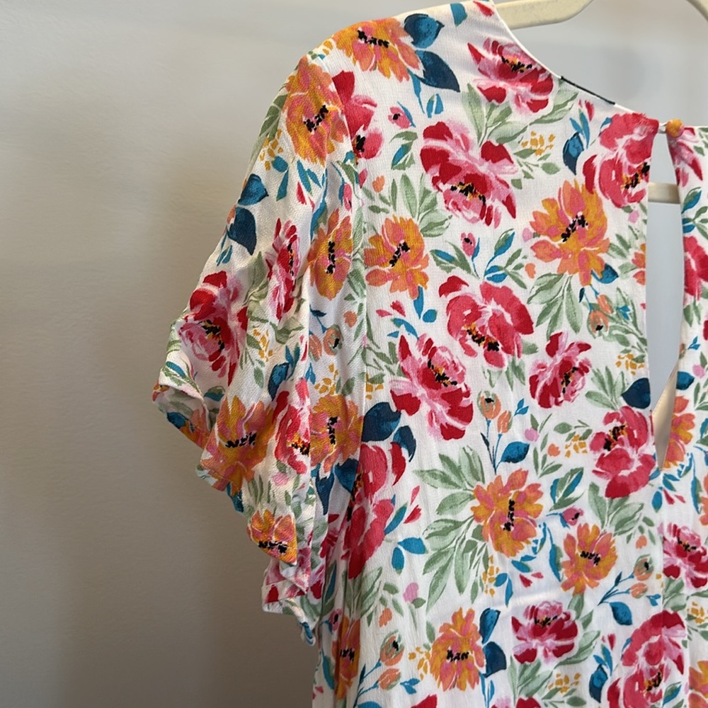 Torrid Bright Floral Midi Gauze Dress - Picture 11 of 13